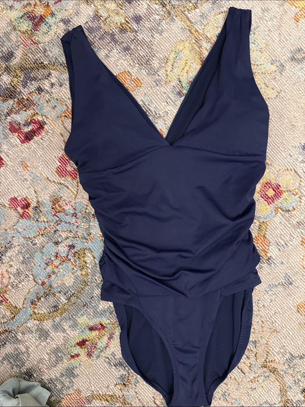 Joe Fresh Navy V-Neck One-Piece Swimsuit
